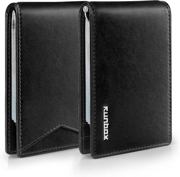 SLIM WALLET RUNBOX Cartera delgada NEW GDE BLACK - QMR