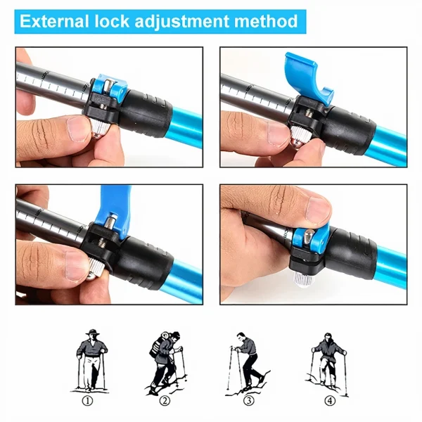 BASTON PARA SENDERISMO INDIVIDUAL NATUREHIKE NH17D001-Z-NEGRO - Imagen 2