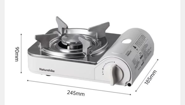 ESTUFA PORTÁTIL DE GAS ACERO INOXIDABLE BLANCA NATUREHIKE CNK2350CF016 - Imagen 2