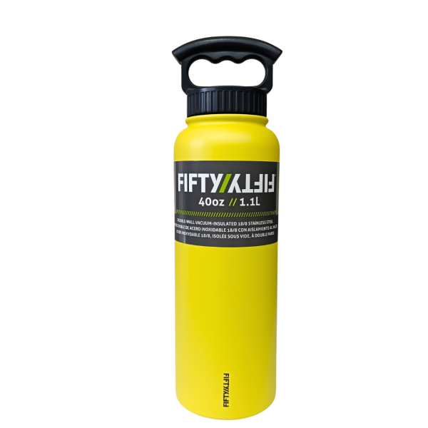 TERMO FIFTY ACERO INOXIDABLE AMARILLO 40  OZ