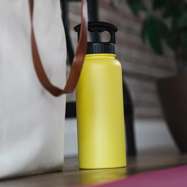 TERMO FIFTY ACERO INOXIDABLE AMARILLO 40  OZ - Imagen 4