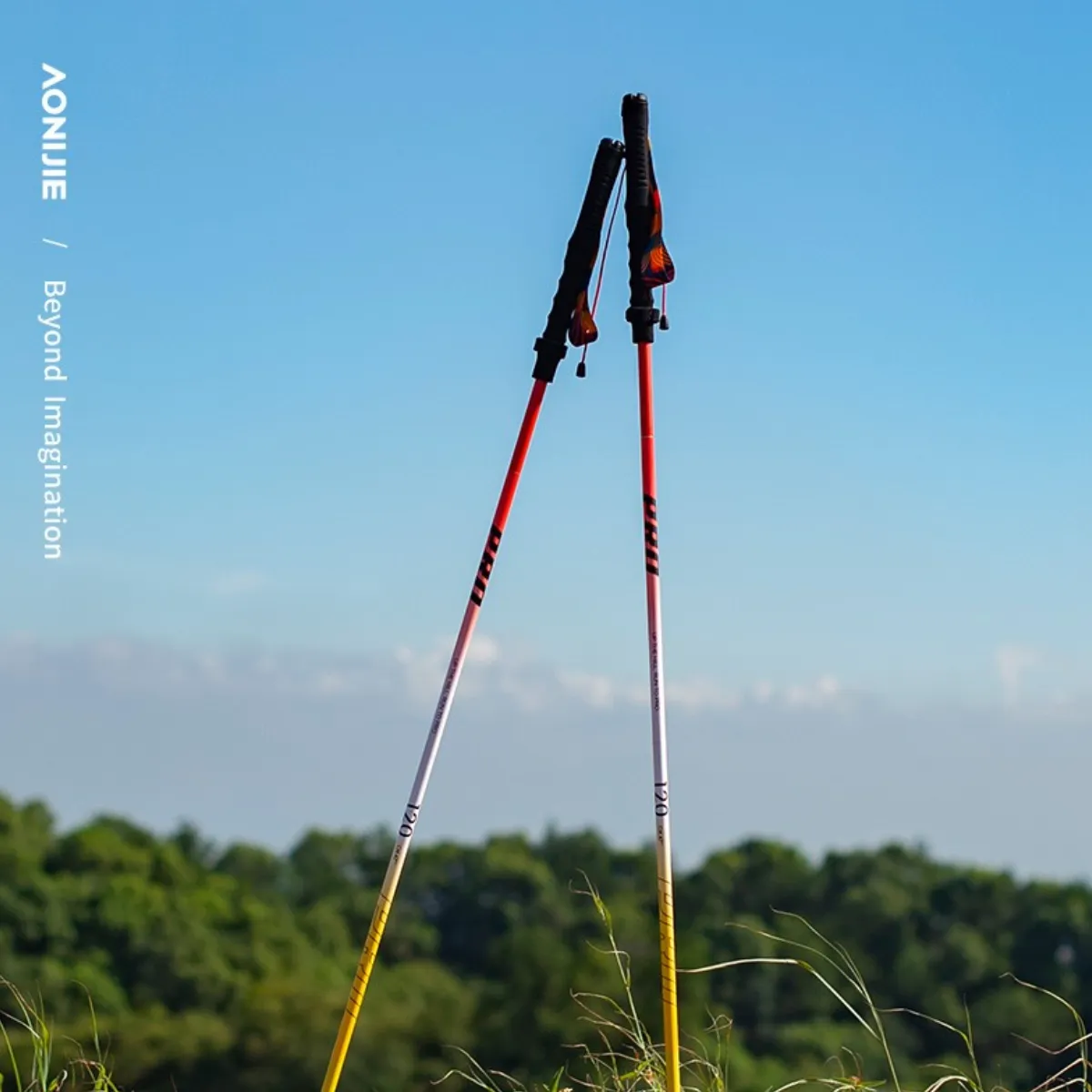 SET DE BASTONES PLEGABLE PARA SENDERISMO 120cm E4207 AONIJIE - Imagen 6
