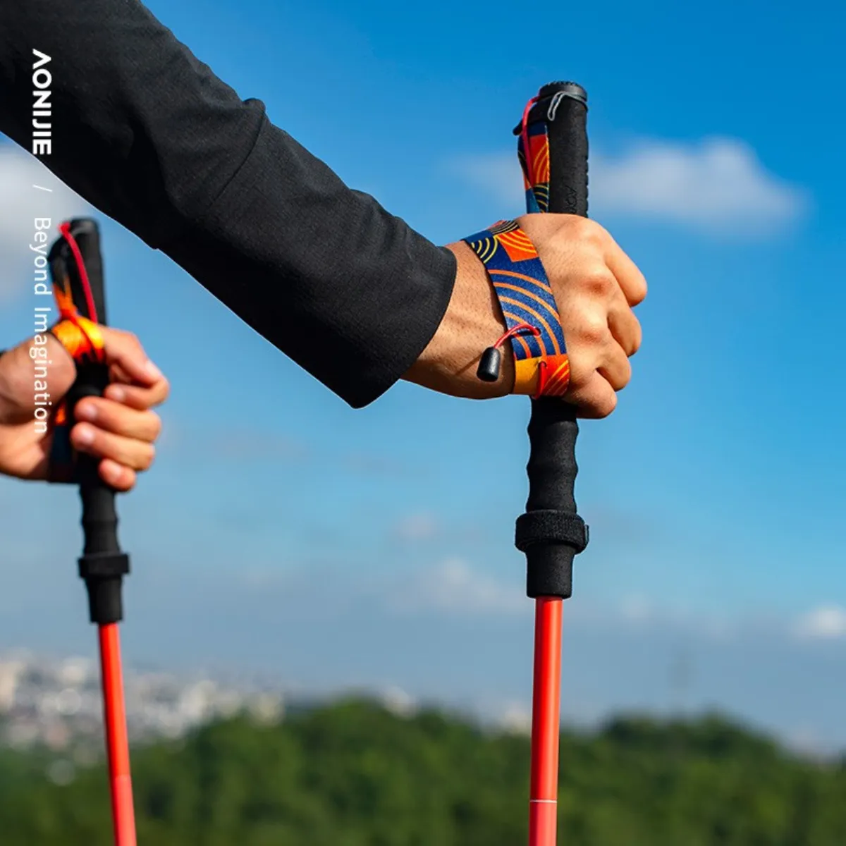 SET DE BASTONES PLEGABLE PARA SENDERISMO 120cm E4207 AONIJIE - Imagen 5