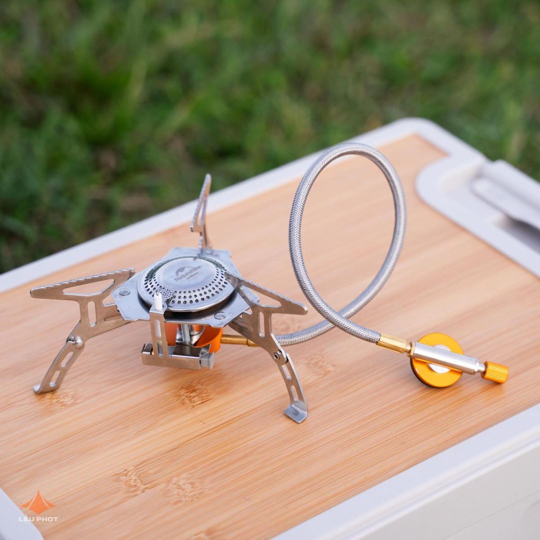 ESTUFA PORTÁTIL DE GAS PLEGABLE ACERO INOXIDABLE CON CHISPERO NATUREHIKE - Imagen 2