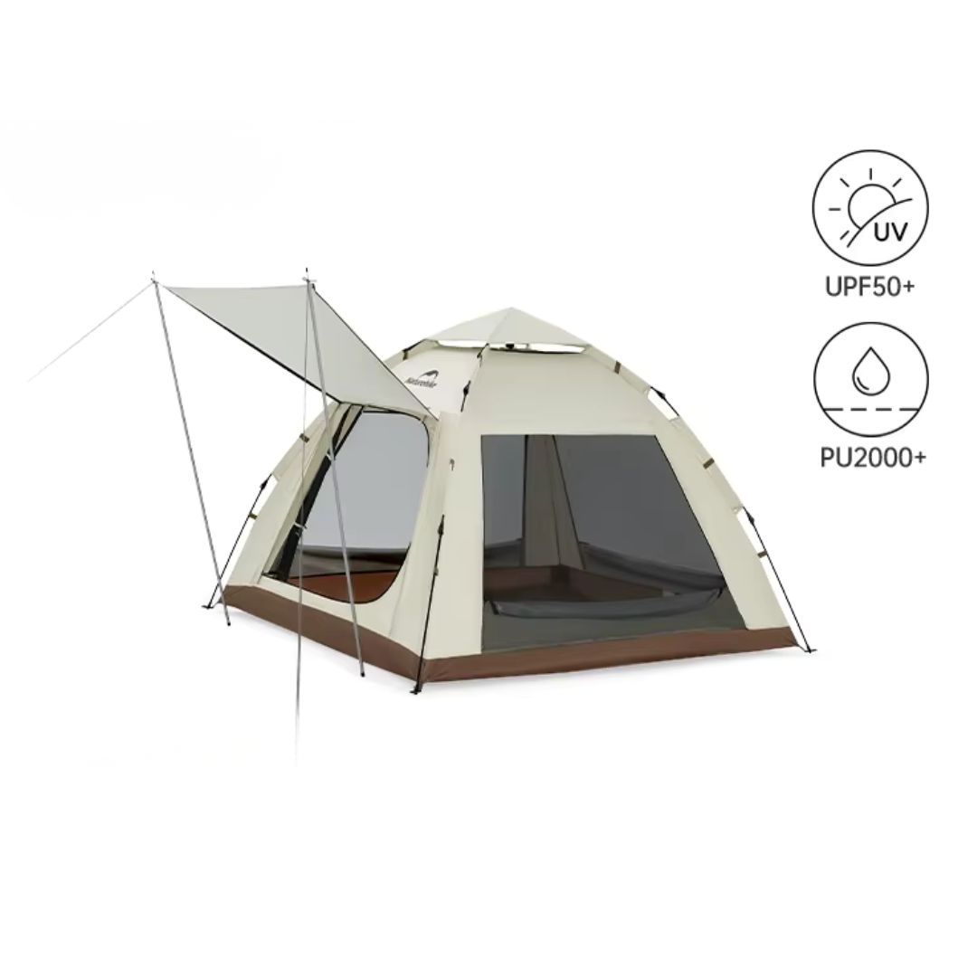 TIENDA D/ CAMPAÑA 3 PERSONAS 3-VENTANAS Oak Brown NATUREHIKE - Imagen 2