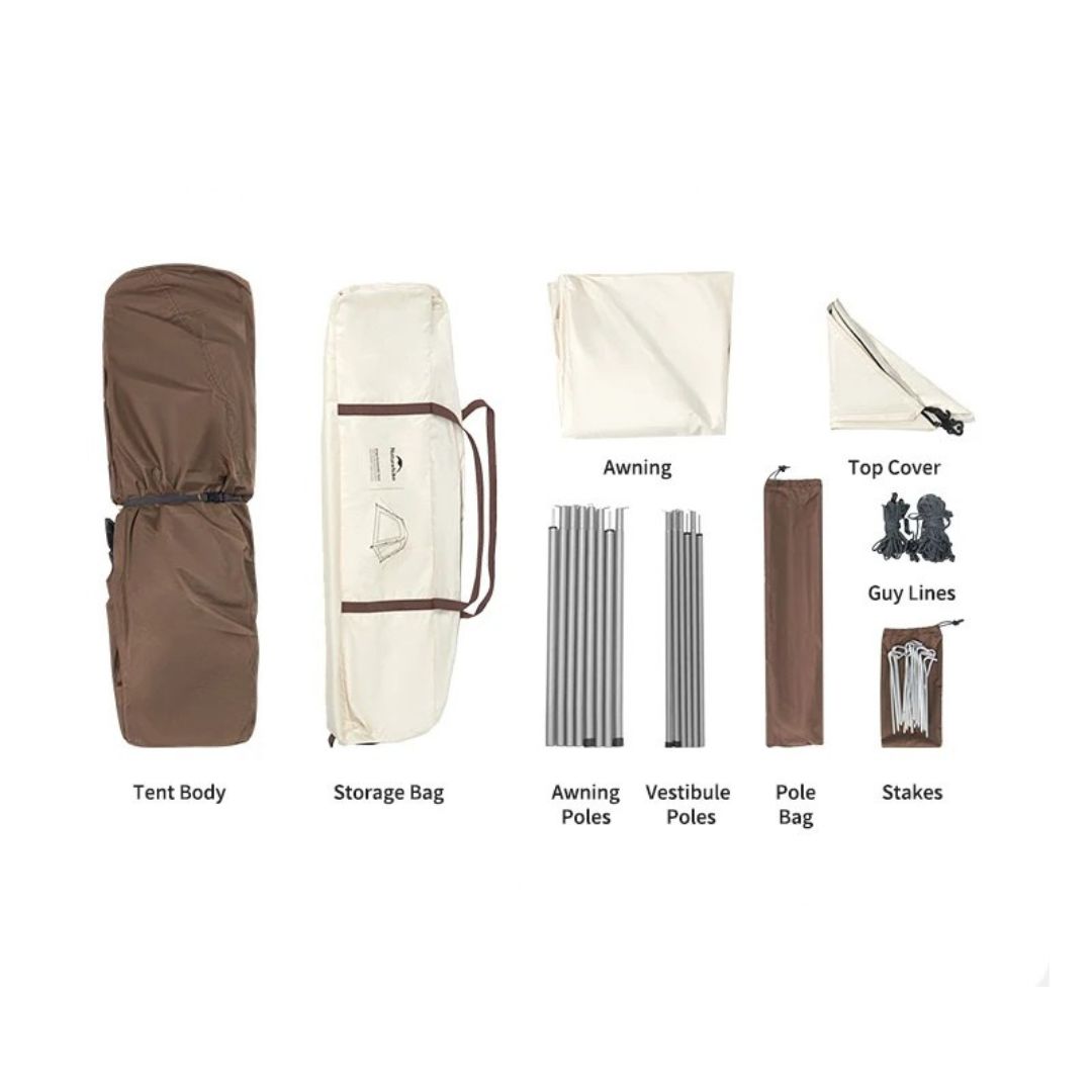 TIENDA D/ CAMPAÑA 3 PERSONAS 3-VENTANAS Oak Brown NATUREHIKE - Imagen 3