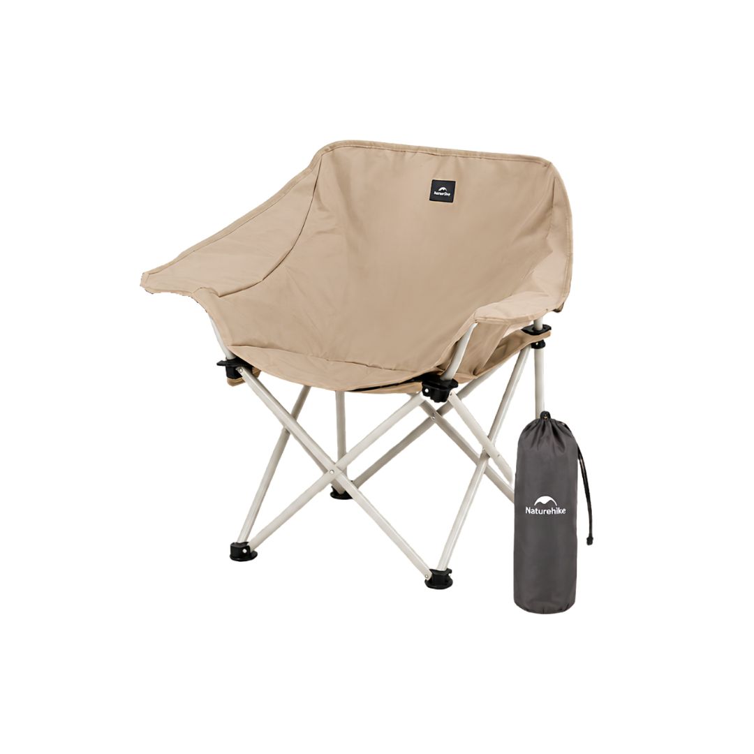 SILLA PLEGABLE PORTATIL TAMAÑO L KAKI NATUREHIKE - Imagen 4