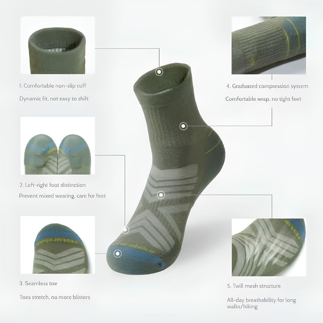 CALCETINES DE SENDERISMO LIGEROS GREEN NATUREHIKE - Imagen 3