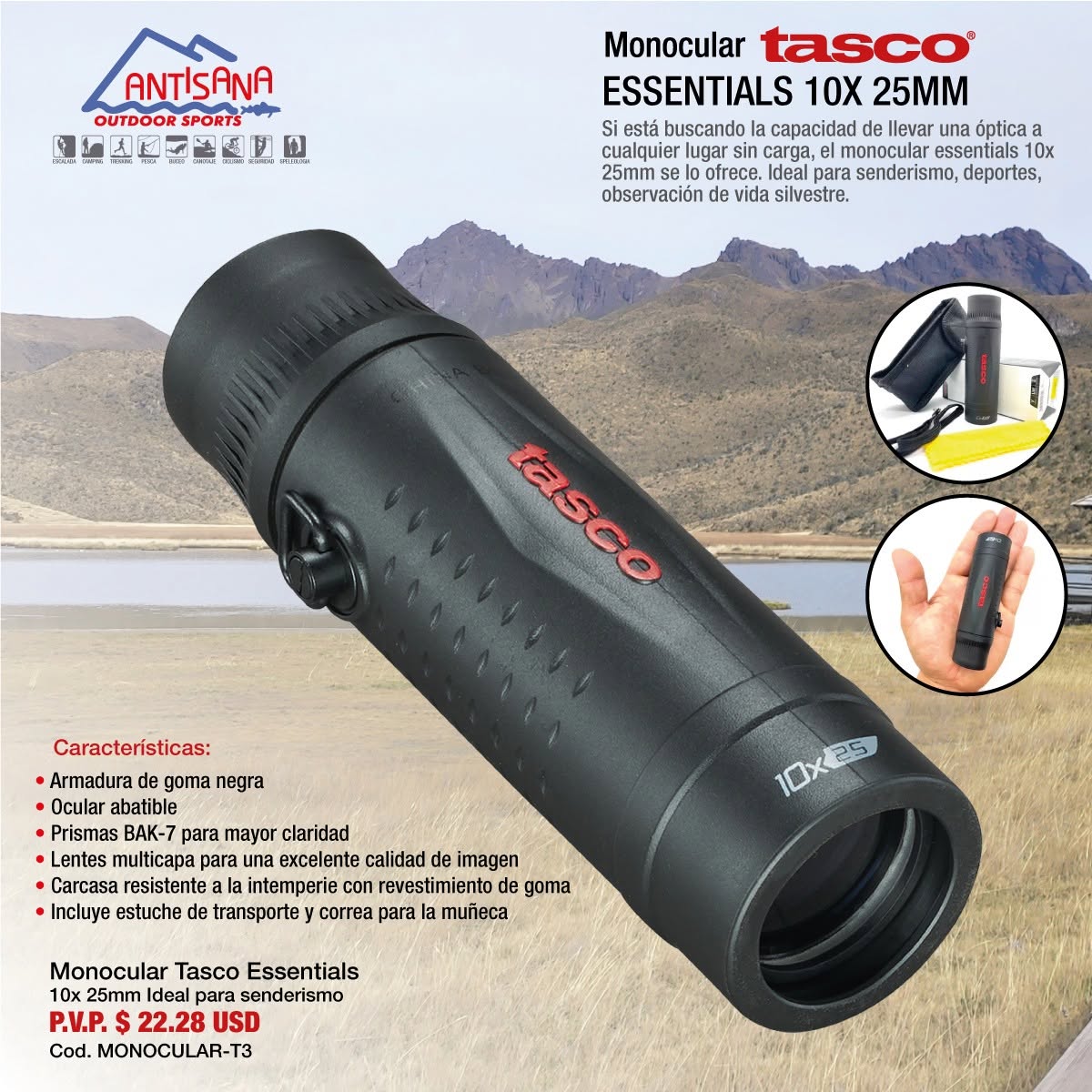 MONOCULARES TASCO 10X25 - Imagen 5